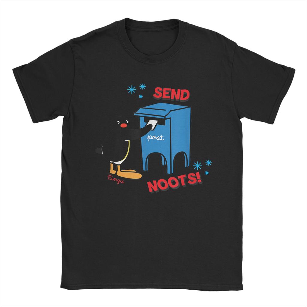 Pingu Send Noots! T Shirt  Hip Hop T Shirts Short Sleeve Funny Tops Summer Cotton O Neck Plus Size Clothing