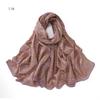 80*180cm Women Leaf Striped Cotton And Linen Long Hijab Fashion Scarf Lady Wraps Shawls Muslim Headband Islamic Scarves