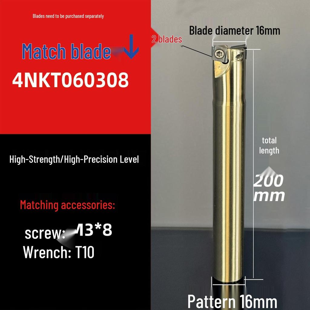 Shock-Resistant Fast Feed Milling Cutter Holder with Double-Sided Exn03R Toshiba lnmu0303 Insert for 4NTE90 Roughing.