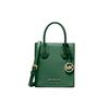 MK Mercer Sólido para o Trabalho Pingente com Logo Francês Bolsa Sanfonada de Couro Pebble Bolsas Femininas Verde 35S1GM9T0L-JEWEL-GREEN