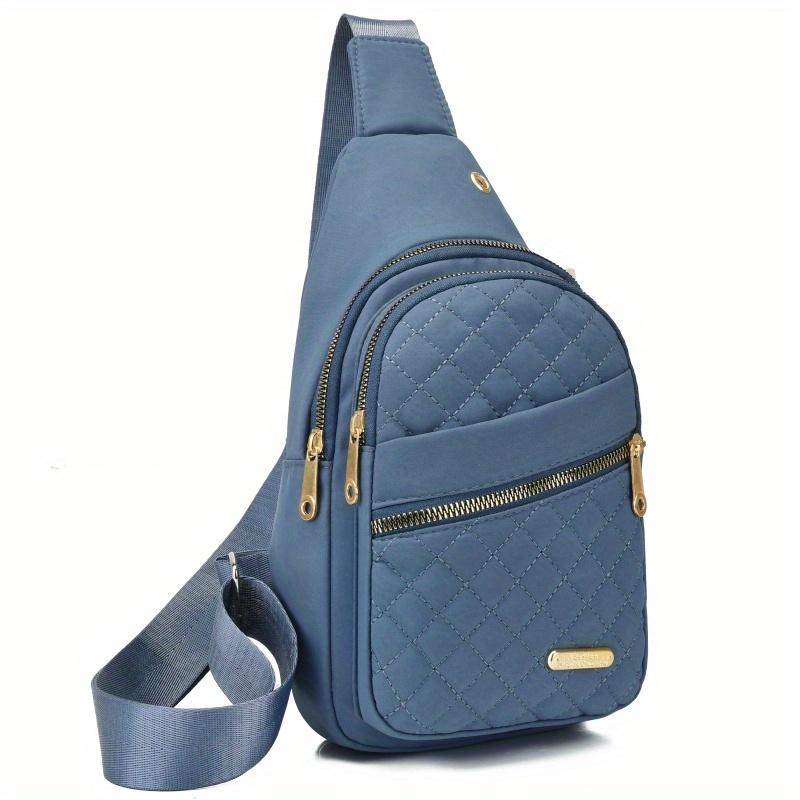 Lightweight Quilted Casual Chest Bag, Foldable Portable Trendy Versatile Tote Shoulder Bag, Ideal for Daily Use, Travel, Outdoor
