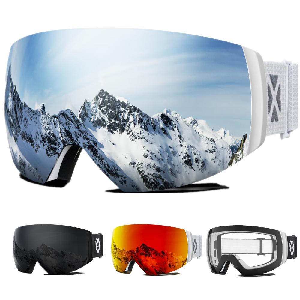 JULI Magnetic Ski Goggles Double Lens Anti Fog UV400 Snowboard Glasses For Men Women