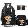 3Pcs/set Cute Little Bear 26 English Letters Bookbag Back To School Backpack Child Gift with Pencil Case Shoulder Bag Backpack