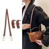 [jiesinlov] Leather Purse Strap, Replacement Crossbody Shoulder Strap for Le Pliage Mini (Short Brown & Gold)