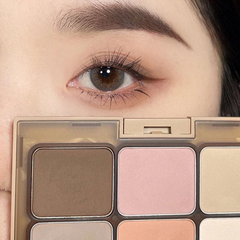 DIKALU Elegant Six-Color All-in-One Eyeshadow, Blush, Contour & Highlighter Palette in Matte Earth Tones