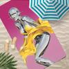 Artist Hajime Sorayama Towel Polyester Beach Towel Quick Dry Sand Free Bath Towel for Summer Pool Travel Vacation