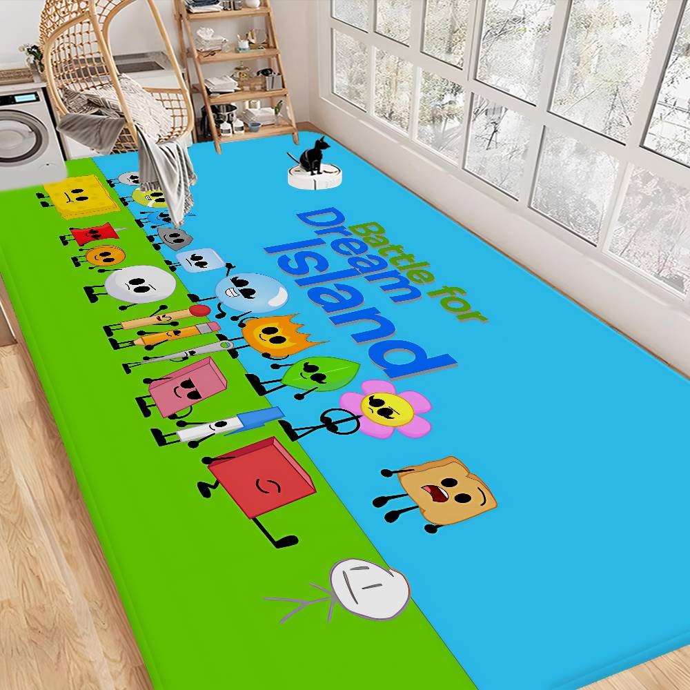 BFDI Funny Battle Bathroom Mat Anti-slip Absorb Water Long Strip Cushion Bedroon Mat Welcome Doormat 50x80cm