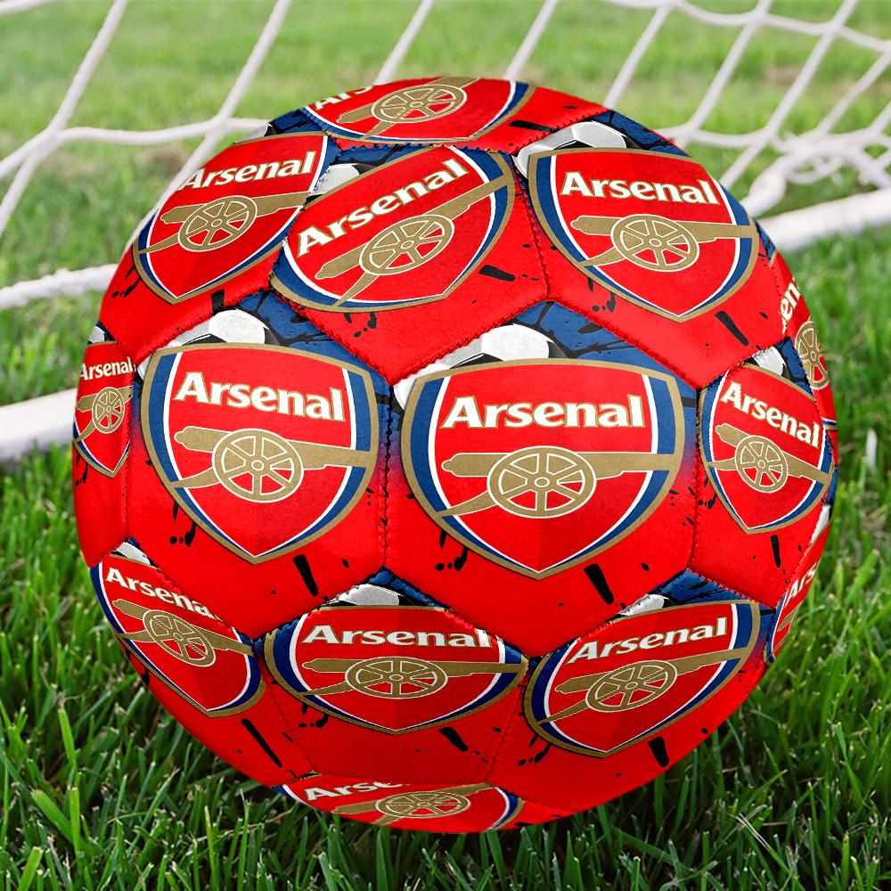 Arsenal F.C Print Size 5 Soccer Ball, Standard Match Football for Sports Game and Team Practice, Ideal Gift for Soccer Fans