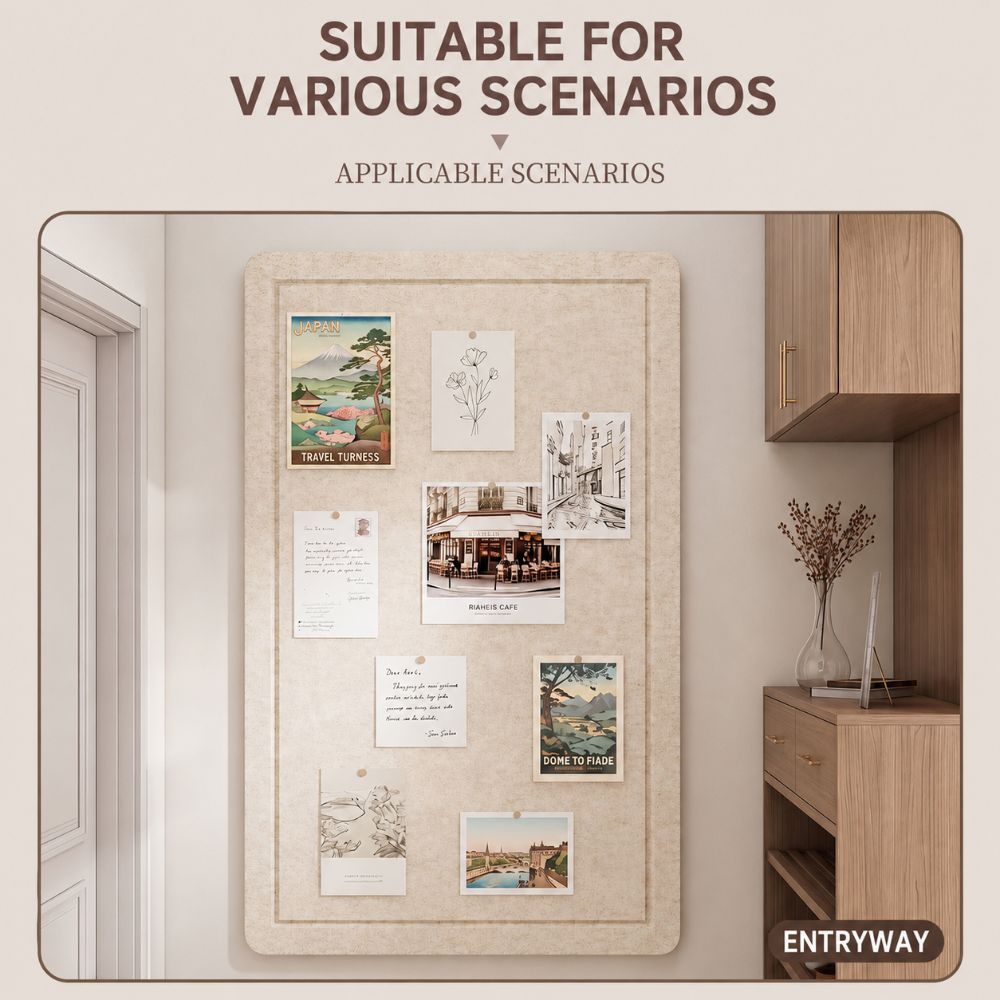 Organizzatore da Parete 40x60cm Bacheca Senza Cornice Bacheca Professionale per Appunti Bacheca per Foto