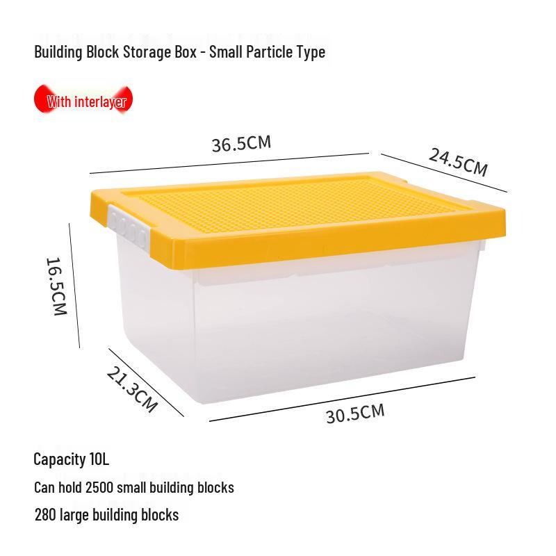 Lego Large Transparent Plastic Storage Box with Lid for Children's Toys & Organization