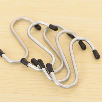 4 Stück Edelstahl S-Haken S-Typ Haken Eisenhaken S-Haken, Küchentür Rückhaken spurloser Haken, multifunktionaler S-Haken 4er-Pack