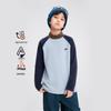 Zuoxi Boys' Color-Block Anti-Static D-Velvet Mock Neck Thermal Tee