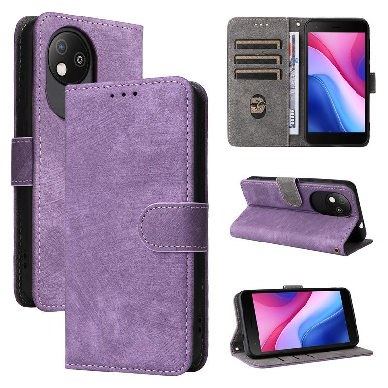 

Откидная крышка для ZTE Blade A35 Lite/A35 Core PU чехол для телефона полная защита корпуса противоударный с [блокировкой RFID] Blade A35 Lite/A35 Core фиолетовый