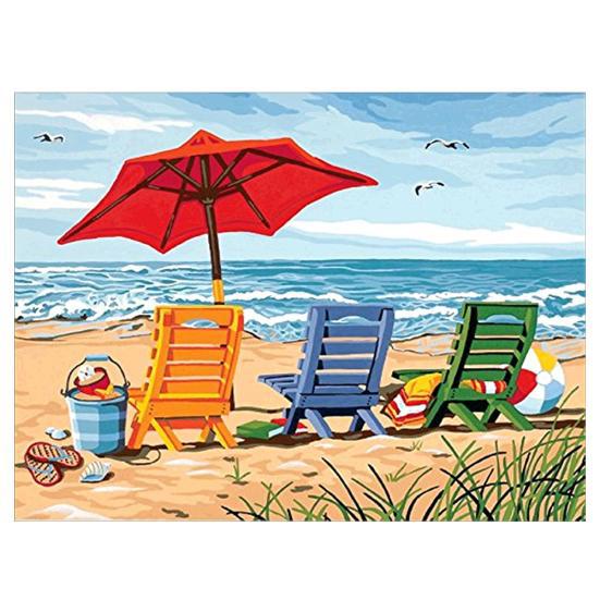 

5D DIY алмазная живопись, вышивка крестом, морской город, пейзаж, полная дрель, мозаика, вышивка, пара, декор для комнаты, ремесло, искусство Round 30x40cm