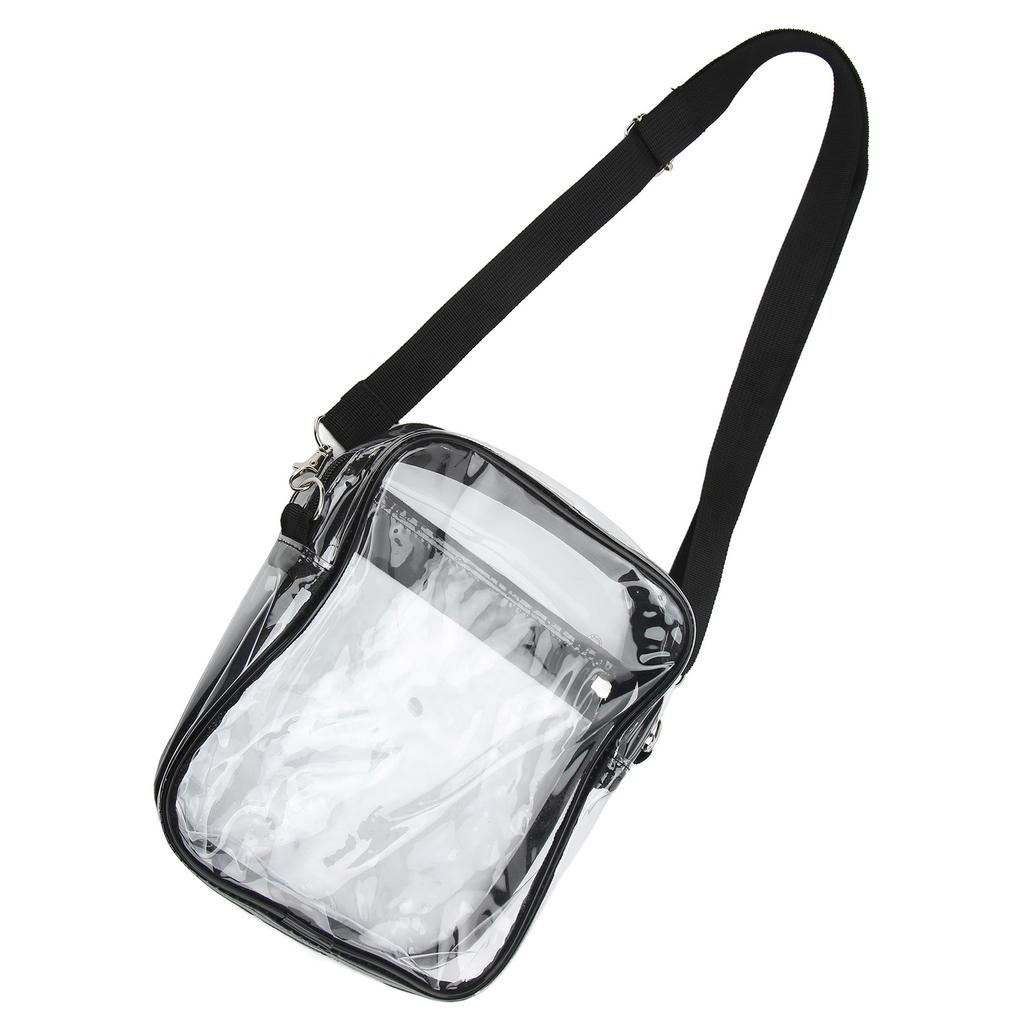 Clear Messenger Bag Stadium Approved Transparent PVC Shoulder Bag for Work Business L