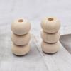 20pcs 20x12MM Natural Wooden Beads DIY Supplies for Crafts Making Handmade Jewelry Decor Round Wood Beads for Wedding Ornaments