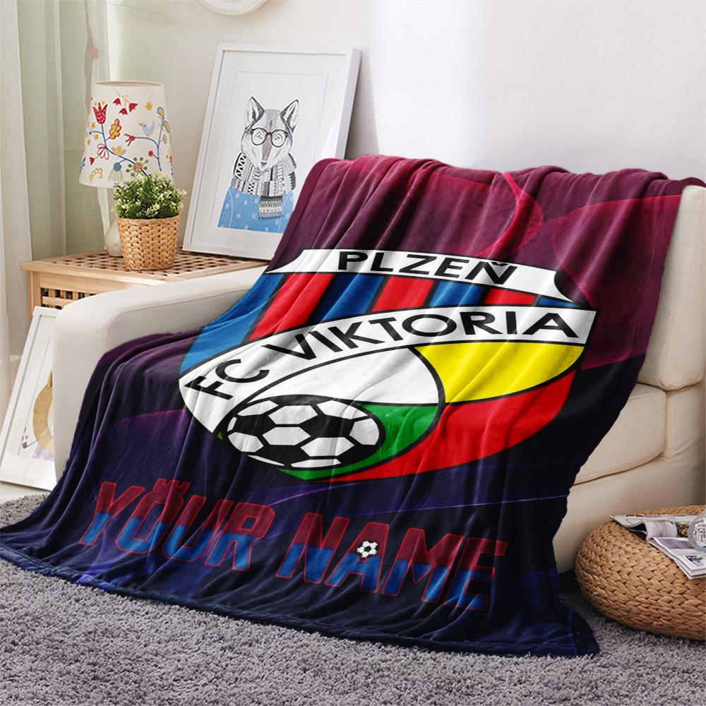 1PC Fc Viktoria Crest Custom Name Patterned Flannel Blanket Suitable For All Seasons For Home Decor Warmth And Comfort Gifts Holiday Present