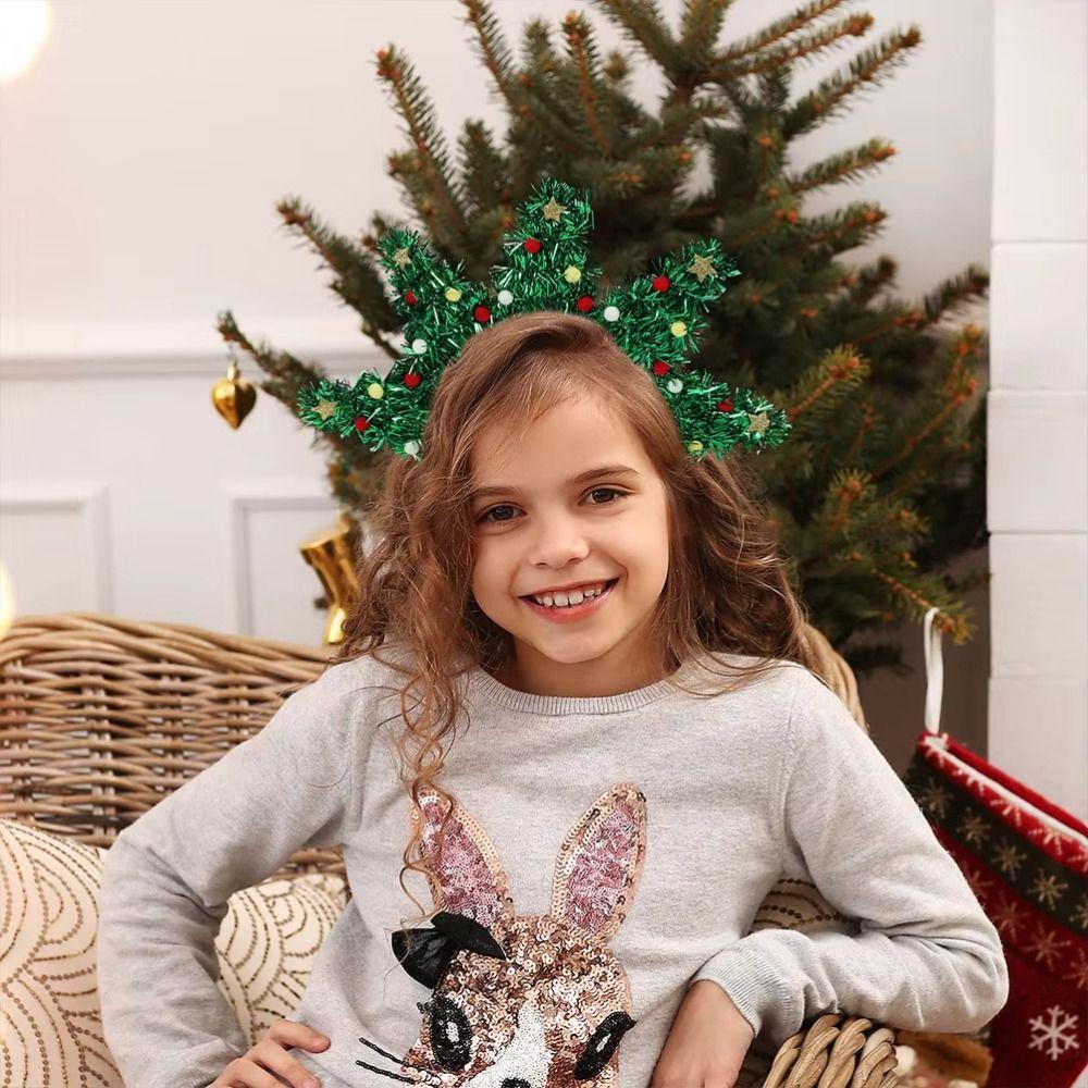 Festivaldekoration Weihnachtsbaum Stirnband Bunte Kugel Weihnachten Haarband Weihnachts Haarreif Kinder