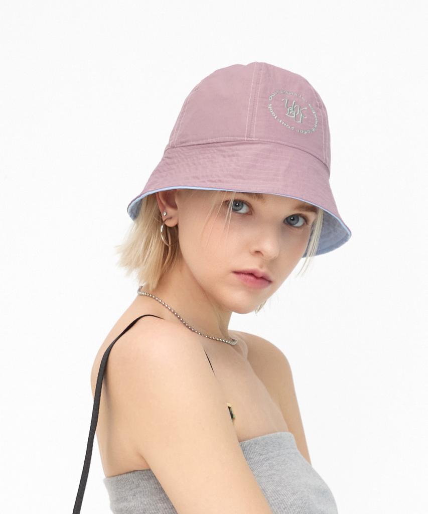 ULUK Embroidered Bio Reversible Bucket Hat_Sky Blue/Pink