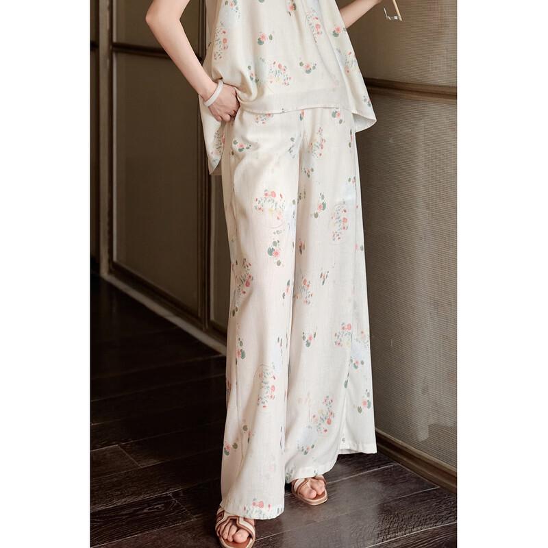 

JK&JS Women s New Chinese Style Jacquard Loose Long Pants M