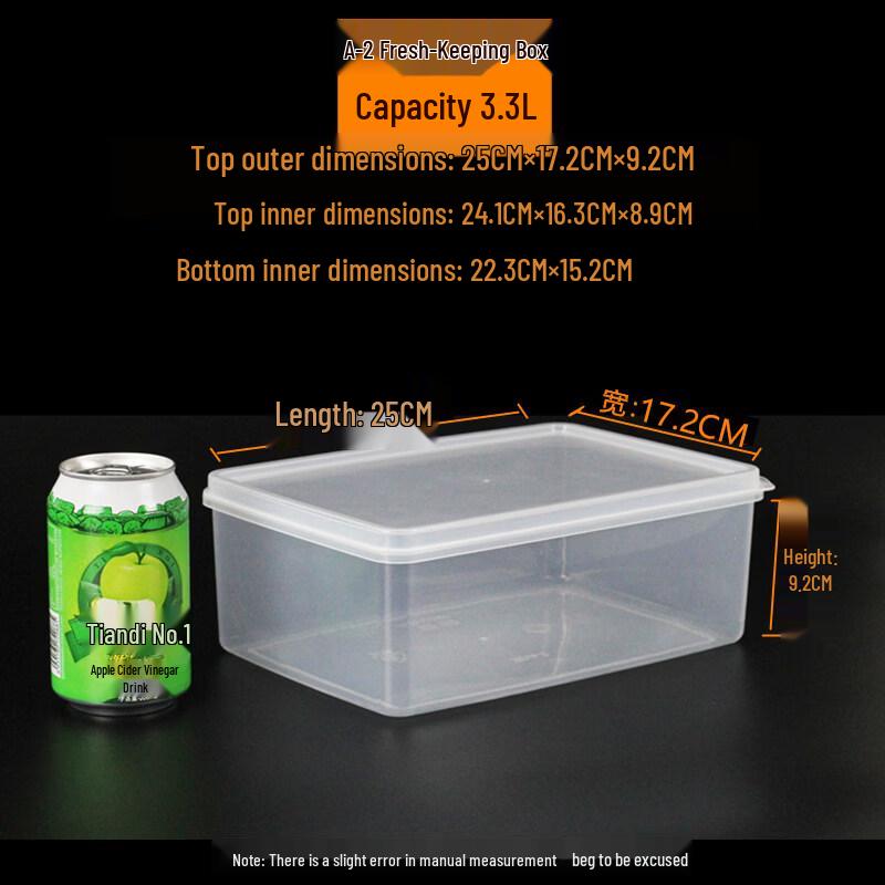 ZISIZ Plastic Rectangular Food Storage Container