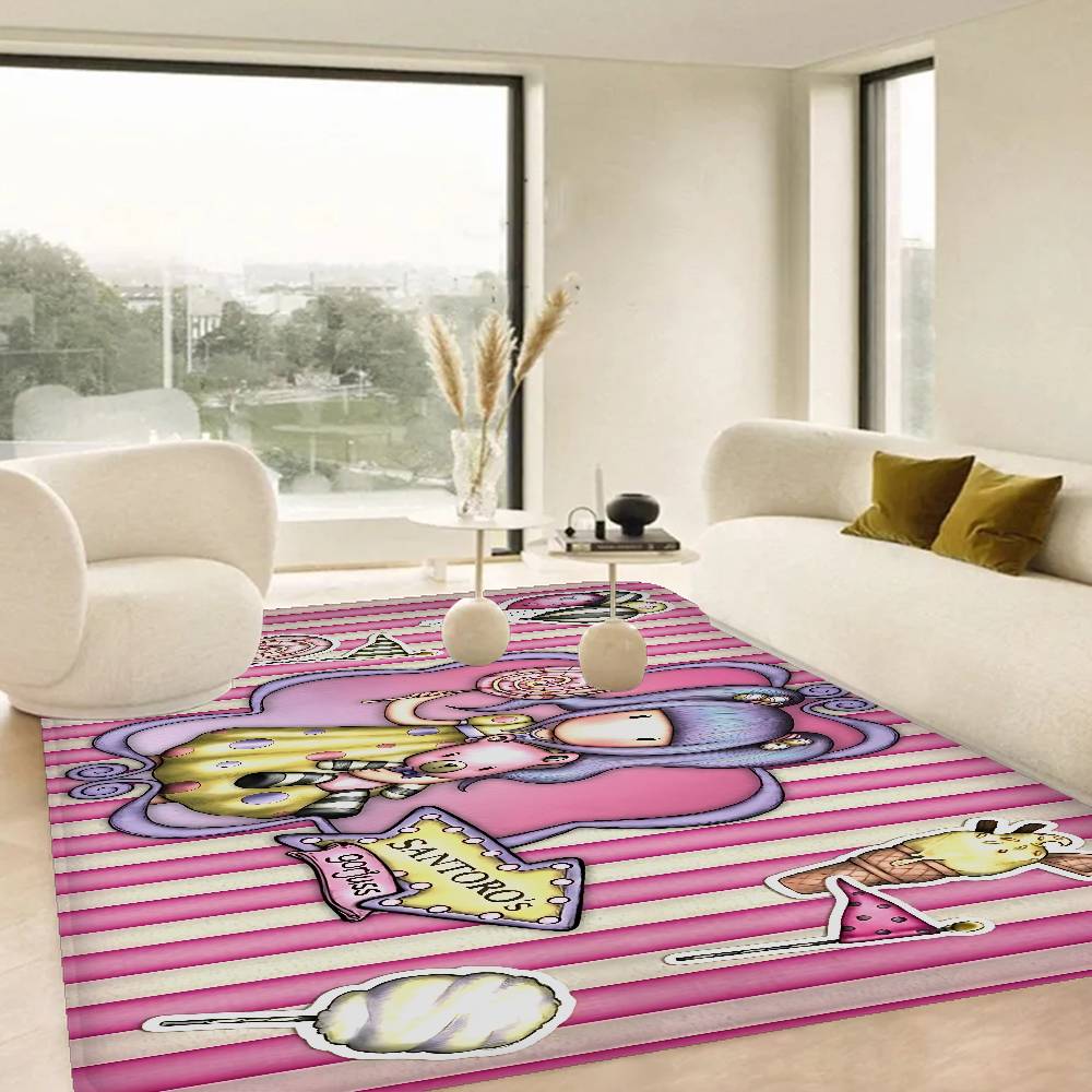 Cute Gorjusses Cartoon S-Santoro Entrance Door Mat Nordic Style Bedroom Living Room Doormat Home Balcony Anti-Slip Modern