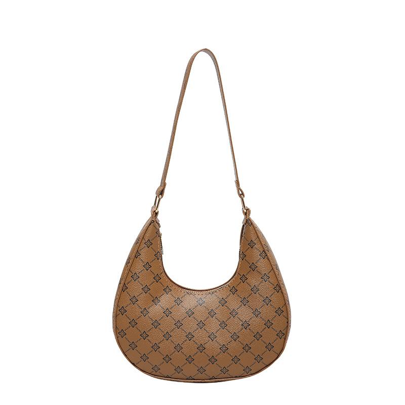 Retro Bag Women's 2025 Spring Fashion Simple Shoulder Bag Casual Crescent Bag Handbag