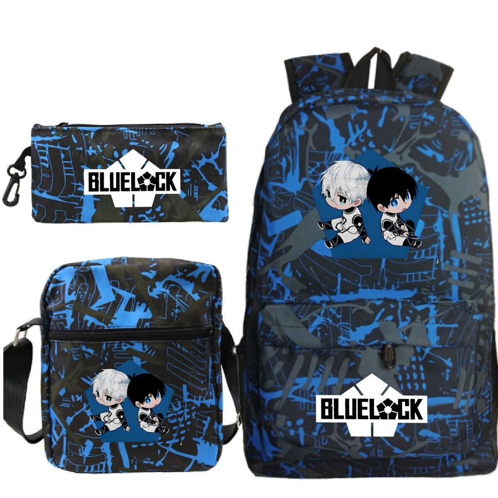 Japanese Cartoon Peripheral Printing Children'S Schoolbag, Primary And Secondary School Student Stationery Set, Shoulder Backpack Three-Piece Set
