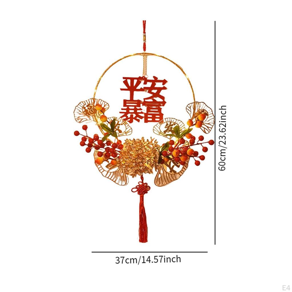 Lunar Year Floral Wreath for Home Celebration
