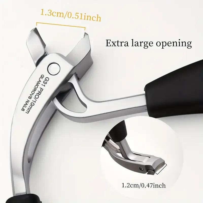 Heavy-Duty Nail Clippers Prevent splashing Wide Fingernail Clipper Thick Hard Toenail Cutter Arc Blade Manicure Scissor Tools