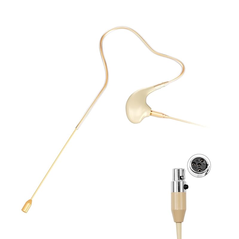 

KIMAFUN headset/headworn microphone Single Earset Ear Hook Over Ear Hanging Condenser microphone Compatible with Shure Wireless System Bodypack