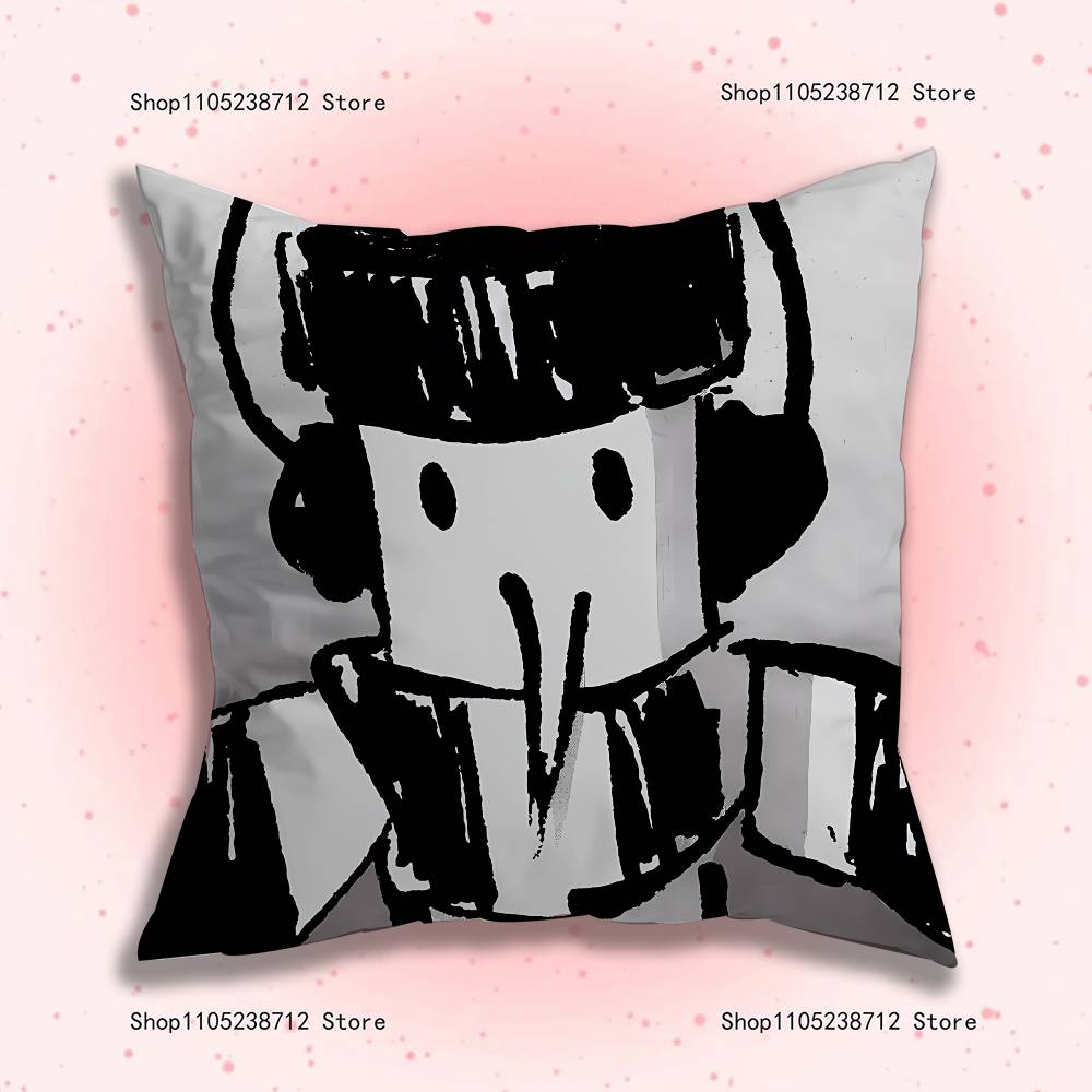 G-Goodnight P-Punpun Anime Pillow Case Anti-Dustmite Pillowcase Invisible Zipper Silky Short Plush Sofa Cushion Cover