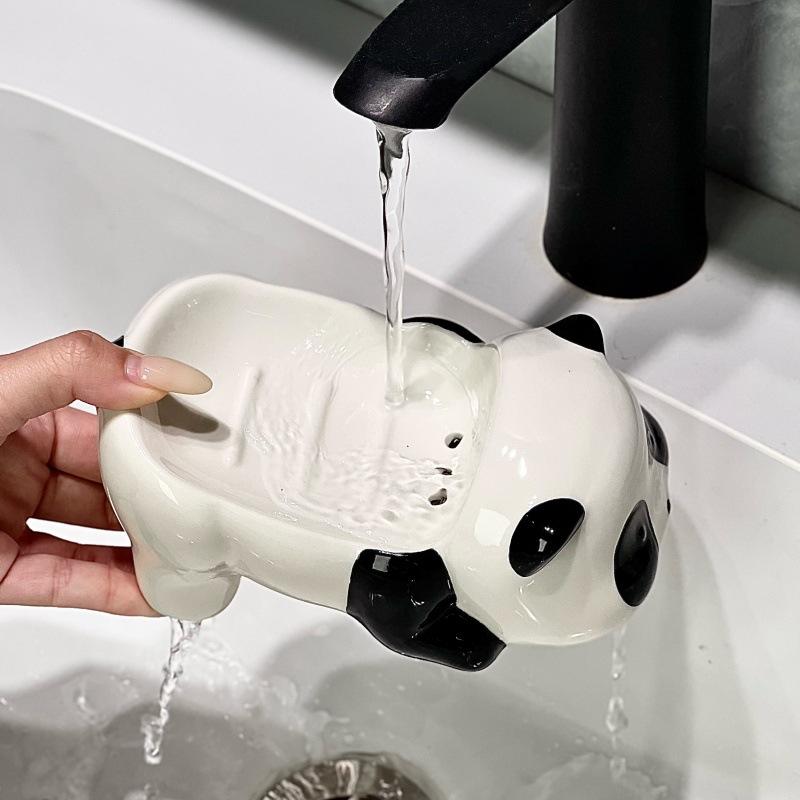The New High-end Ceramic Soap Box with A No-drill Water-drain Design Is A Great Home Essential for Bathroom Soap Storage