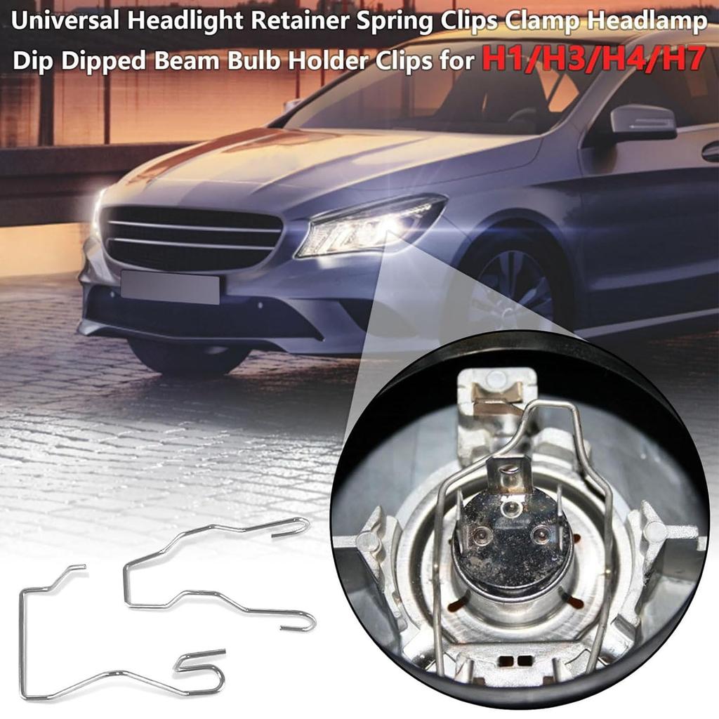 Bulb Retaining Spring Clip Universal Car Headlight Clamp 24 PC-Stainless Steel Compatible Retainer Clip