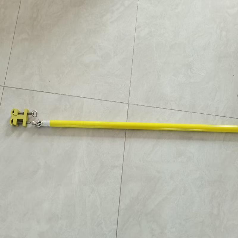 1M Insulated Double-Head Hook Lock Rod for High Voltage, Epoxy Resin Clamping Rod 1M