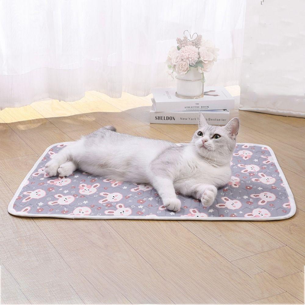 Non-slip Pet Ice Pad Latex Cotton Pet Cool Mat Bed Portable Summer Cat Sleeping Mat  Camping