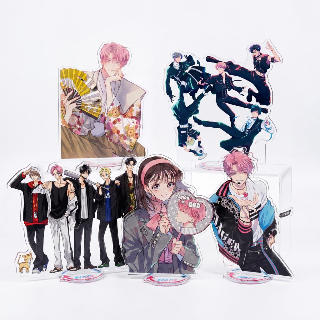 Tamon-kun Ima Docchi!?/Tamon's B-Side Anime Acrylic Stand Keychain Tamon Fukuhara Utage Kinoshita Double Sided HD Print Ornament