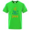 Summer Mens Tshirt High Quality 100 Cotton Funny JAVA Design Printing Casual Cool Oneck Tshirt Male Top for Men Hip Hop Tee