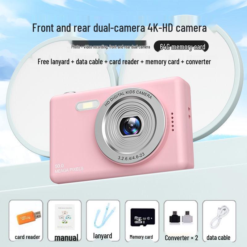 CCD Digital Camera for Students - High-Definition, Retro, Compact for Travel and Campus Use