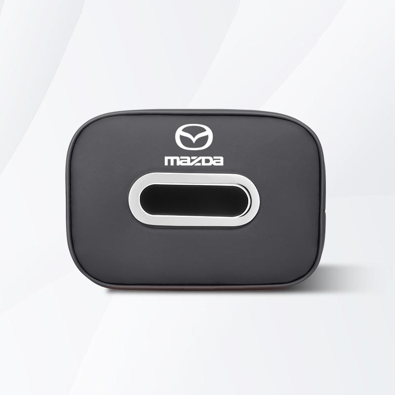 

2025 Hot Car Tissue Box Car Interior Accessories For Mazda CX5 CX3 CX9 MX5 RX8 Axela Demio Atenza Leather Tissue Storage Bag Kle