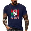 Men's Basic Crew Neck Short Sleeve T Shirt Loose Fit Casual Summer Top Soccer Themed Graphic Print Comfortable Daily Wear