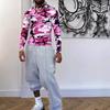 Embroidery Alphabet Camouflage Beauty Tide Street Men'S And Women'S Sports Fitness Long Sleeve T-Shirt