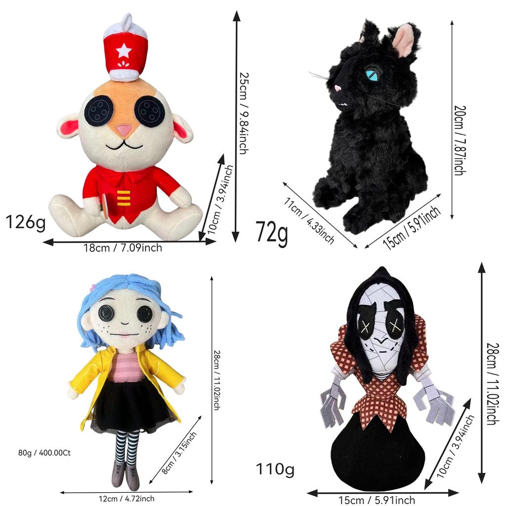 Coraline Plush Doll Water Crystal Soft Stuffed Toy For Collectors And Kids