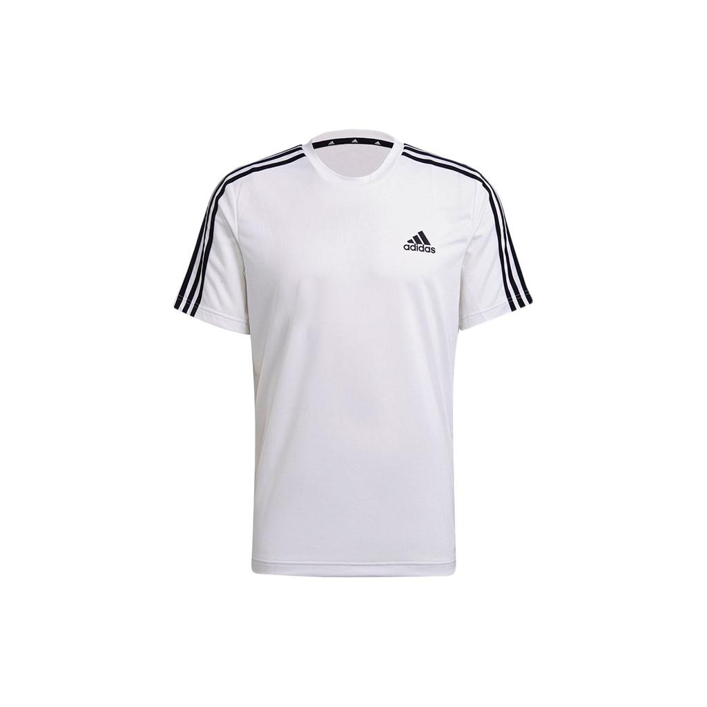 Adidas Aeroready Training Three Stripes Crew Neck T-Shirt Men Tops White GM2156