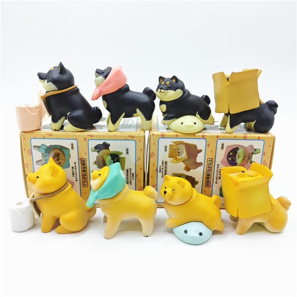 Dogs In Reflection Mystery Box Little Shiba Inu Car Desktop Doll Ornament Blind Box Toys Kids Gift