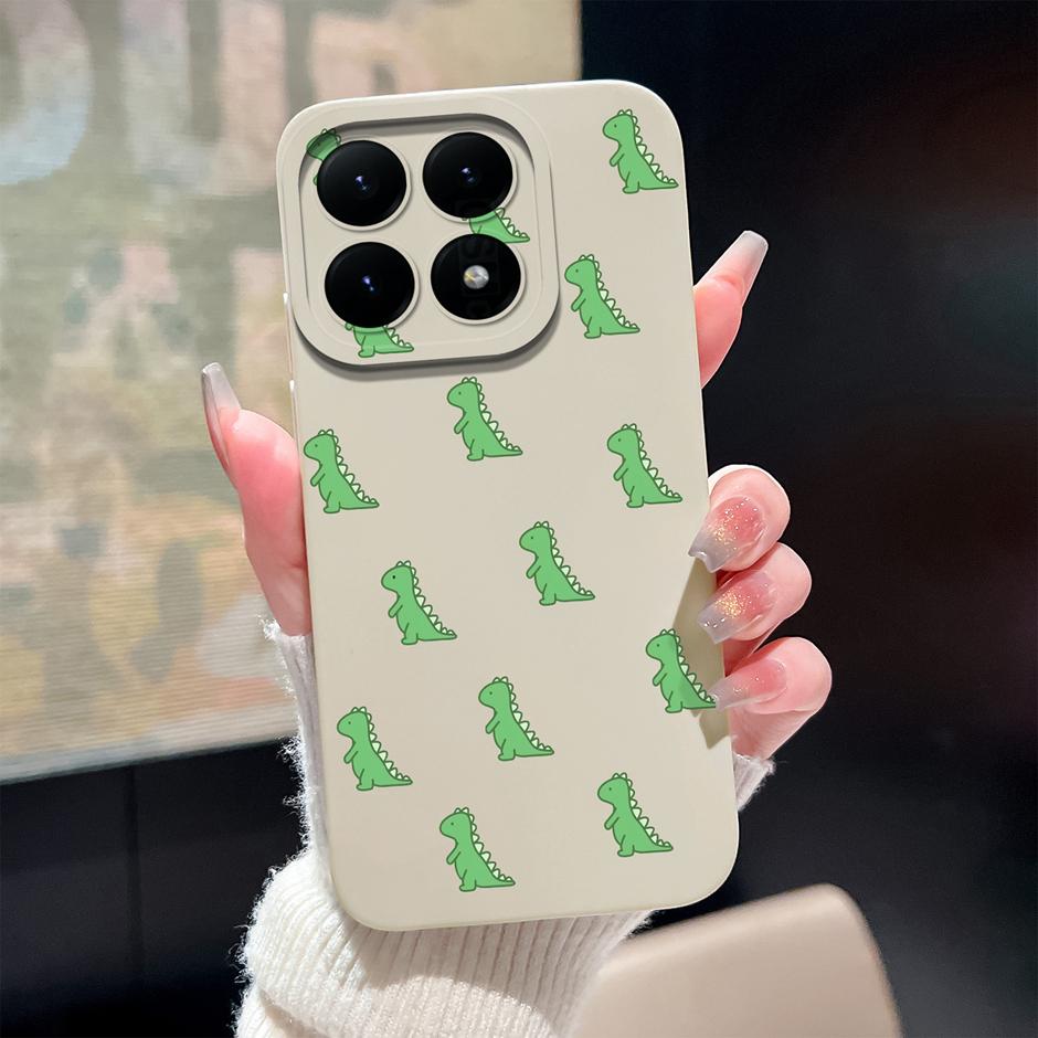 Phone Case For Xiaomi 15T Pro 5G Cute Dinosaur Pattern Shockproof Soft Silicone Protective Bumper Cover For Xiaomi15T Pro Fundas