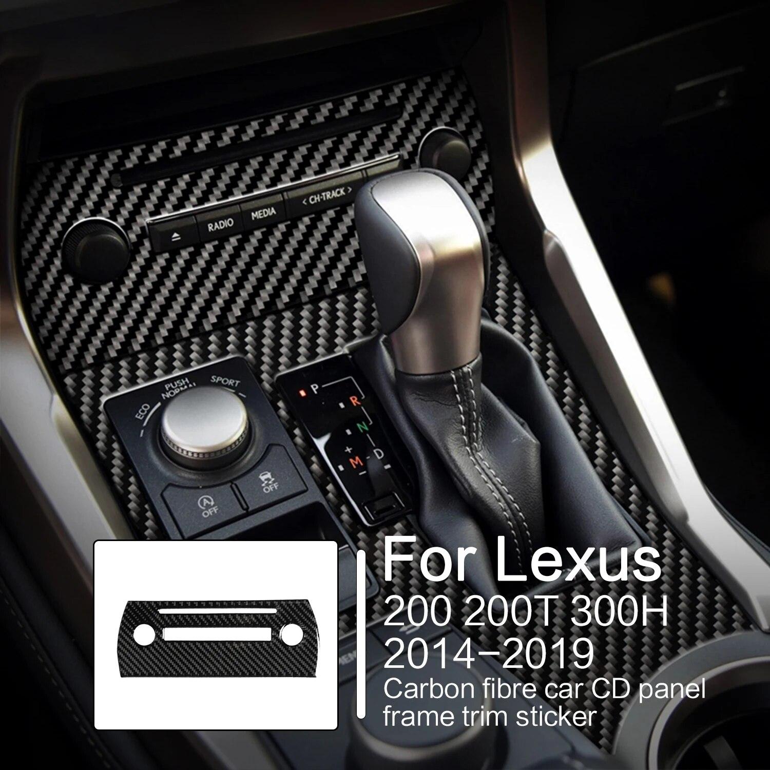 

Углеродное волокно, автомобильная панель CD, рамка, декоративная наклейка, наклейка, накладка для Lexus NX 200 200T 300H 2014-аксессуары для салона автомобиля