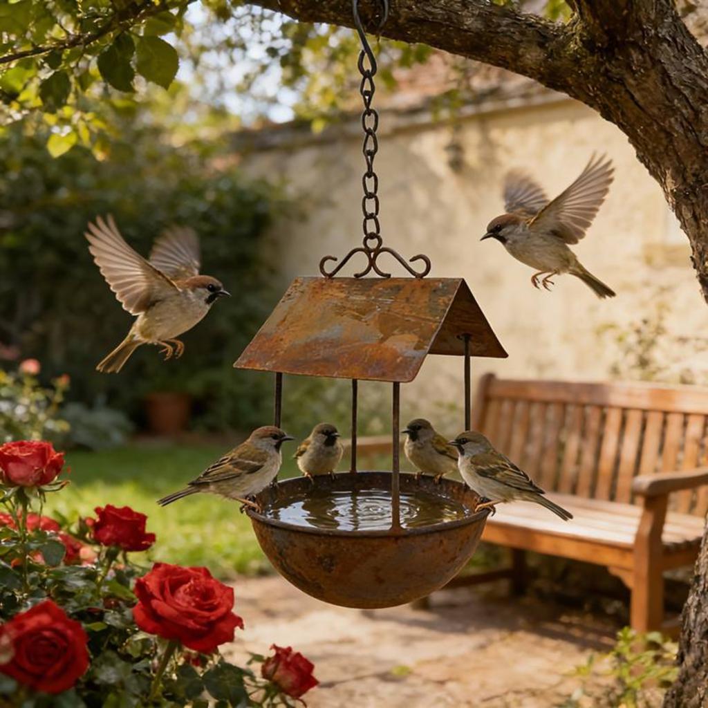 Hängender Vogelhäuschen im Vintage-Stil