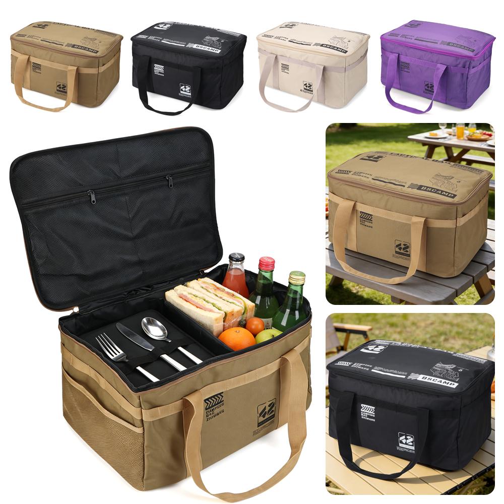 Large Capacity Camping Storage Bag 42L/30L Practical Handbag Thickened Picnic Storage Bag  Outdoor