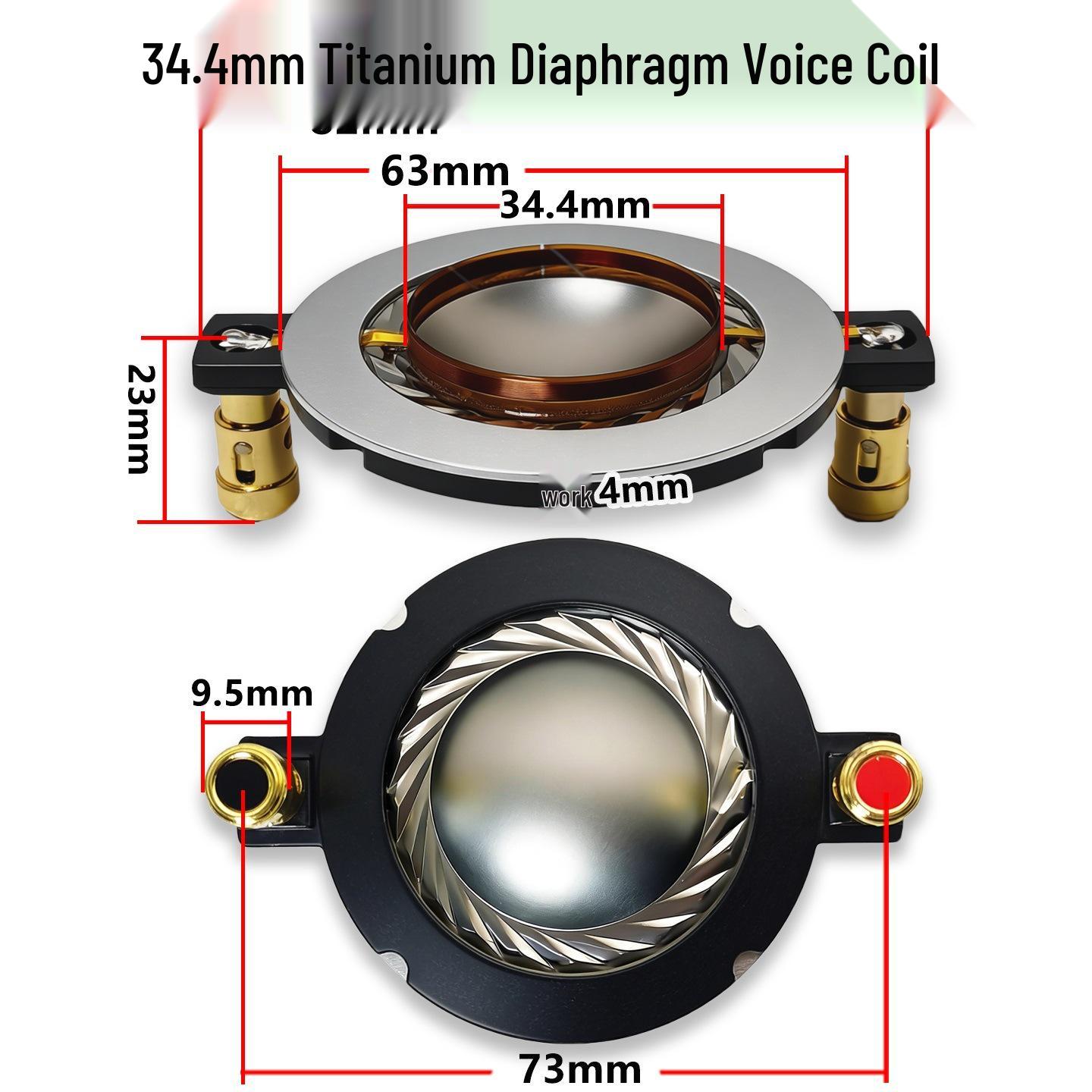 34 to 100 Core Titanium Voice Coil Diaphragm Tweeter Repair Parts